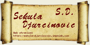 Sekula Đurčinović vizit kartica